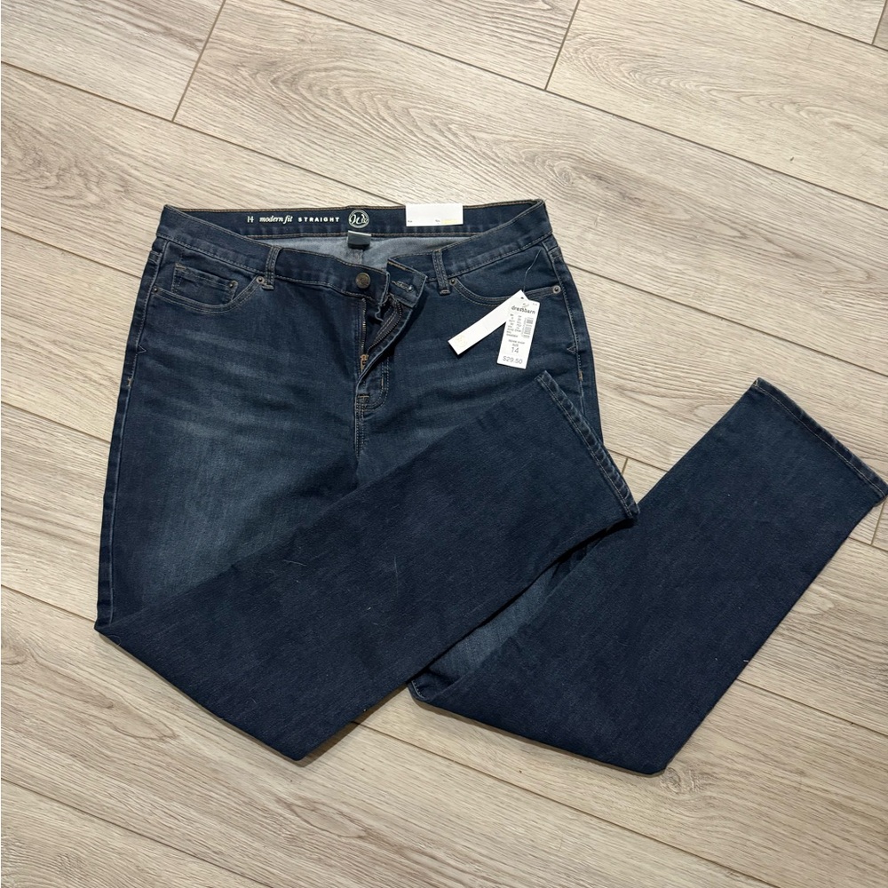 NWT Dark Blue Straight Leg Jeans